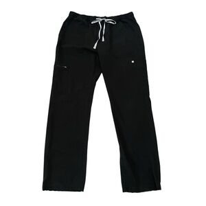 Figs Men's Black Cairo Technical Cargo Scrub Pants Size Large